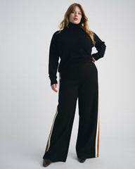 Stephanie Wide Leg Stripe Ponte Pants 30 Inch - Universal Standard