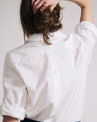 Button Back Poplin Polo Shirt - Universal Standard