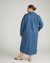 Odeon Stretch Cotton Chambray Shirtdress - Universal Standard