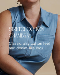 Odeon Stretch Cotton Chambray Shirtdress - Universal Standard