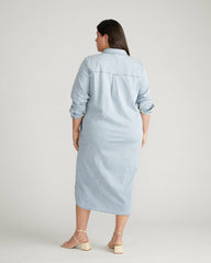 Odeon Stretch Cotton Chambray Shirtdress - Universal Standard