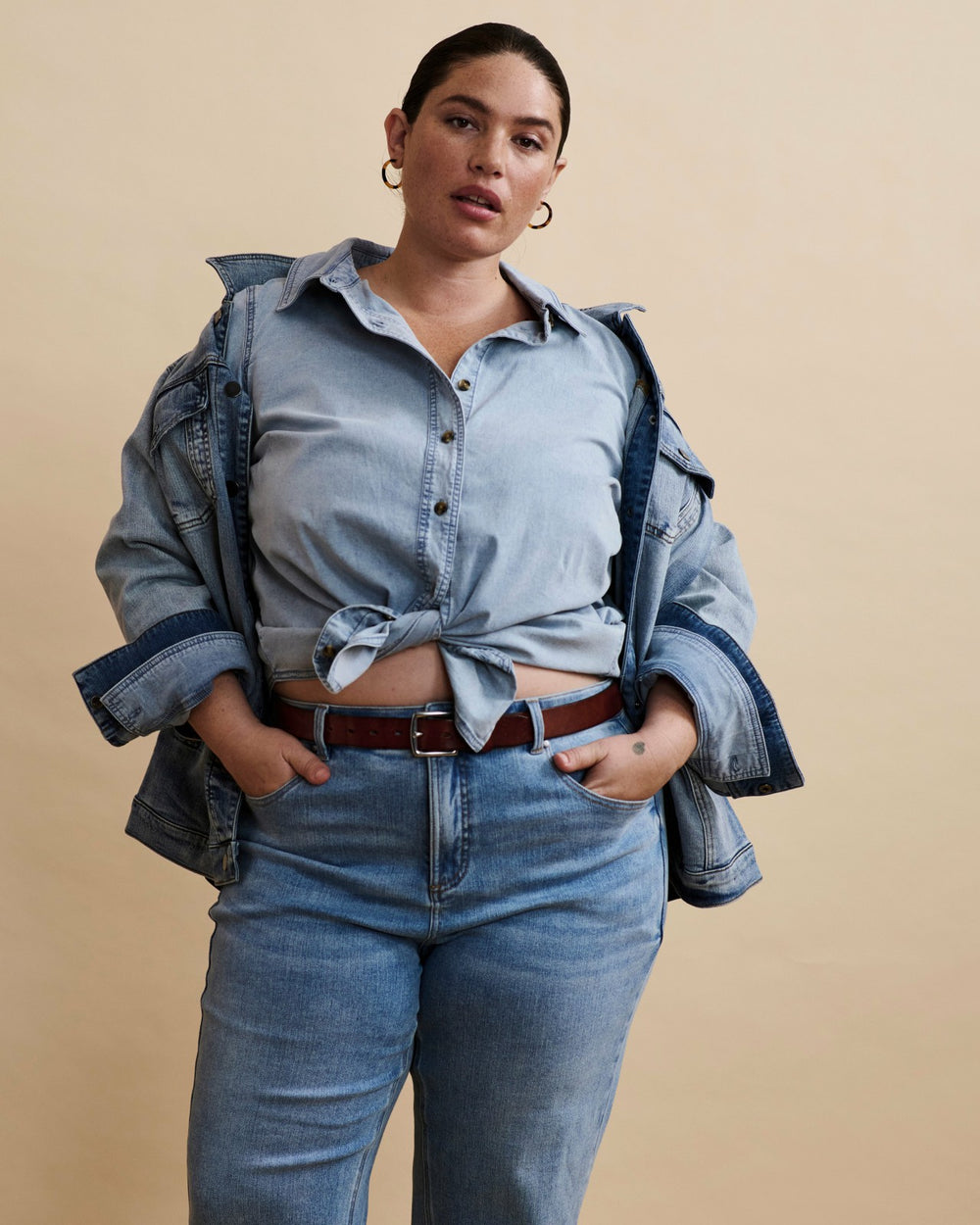 Minimalist Stretch Cotton Chambray Shirt - Universal Standard