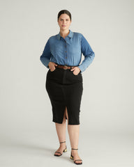 Minimalist Stretch Cotton Chambray Shirt - Universal Standard
