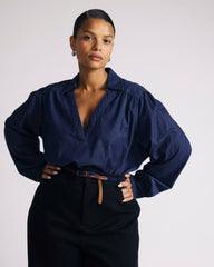 Maisie Cotton Chambray Blouse - Universal Standard
