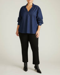 Maisie Cotton Chambray Blouse - Universal Standard