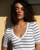 Classic V-Neck Ribbed Tee - Universal Standard