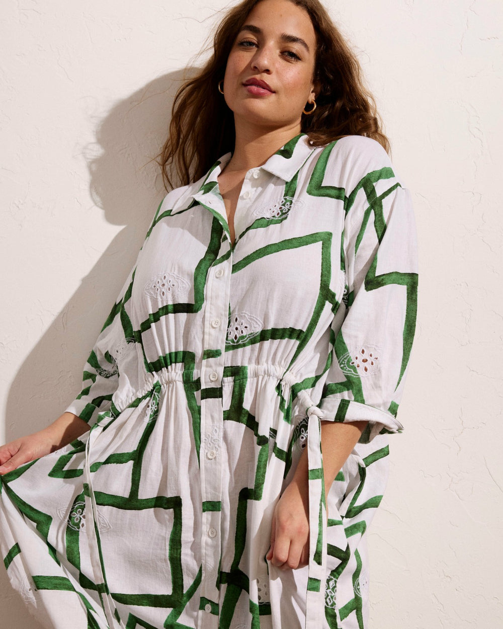 Paros Drawstring Linen Blend Shirtdress - Universal Standard