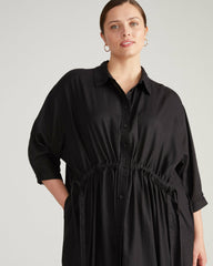 Paros Drawstring Linen Blend Shirtdress - Universal Standard