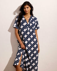 Padma Polo Neck Linen Blend Dress - Universal Standard