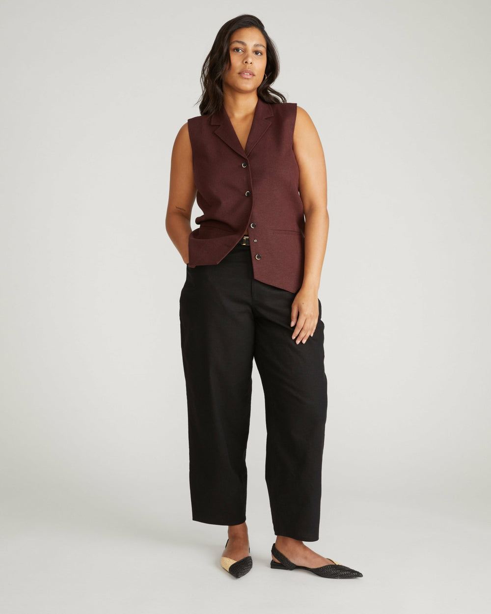 Lou Barrel Leg Linen Blend Pants - Universal Standard