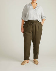 Sayville Linen Blend Drawstring Pant - Universal Standard
