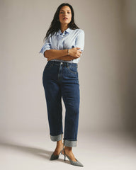 Stevie High Rise Cuffed Straight Leg Jeans - Universal Standard