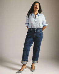 Stevie High Rise Cuffed Straight Leg Jeans - Universal Standard