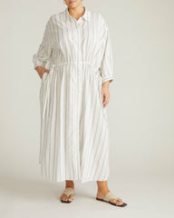 Paros Drawstring Linen Blend Shirtdress - Universal Standard