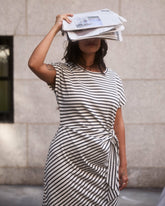 Crescent Breton Stripe Knot Dress - Universal Standard