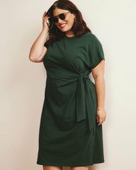 Crescent Breton Stripe Knot Dress - Universal Standard