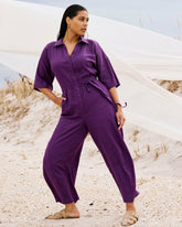 Maggie Barrel Leg Linen Blend Jumpsuit - Universal Standard