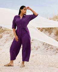 Maggie Barrel Leg Linen Blend Jumpsuit - Universal Standard