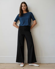 Stephanie Wide Leg Stripe Ponte Pants 30 Inch - Universal Standard