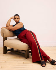 Stephanie Wide Leg Stripe Ponte Pants 30 Inch - Universal Standard
