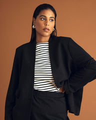 Lennox Collarless Ponte Blazer - Universal Standard