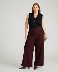 Stephanie Wide Leg Stripe Ponte Pants 30 Inch - Universal Standard