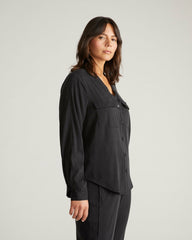 Cooling Stretch Cupro Button-Down Blouse - Universal Standard