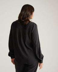 Cooling Stretch Cupro Button-Down Blouse - Universal Standard