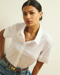 Elbe Stretch Poplin Short Sleeve Shirt - Universal Standard