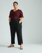Lily Liquid Jersey V-Neck Stovepipe Tee - Universal Standard