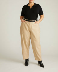 Savvy Fine Knit Short Sleeve Polo Sweater - Universal Standard