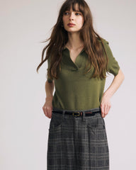 Savvy Fine Knit Short Sleeve Polo Sweater - Universal Standard