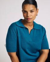 Savvy Fine Knit Short Sleeve Polo Sweater - Universal Standard