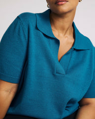 Savvy Fine Knit Short Sleeve Polo Sweater - Universal Standard