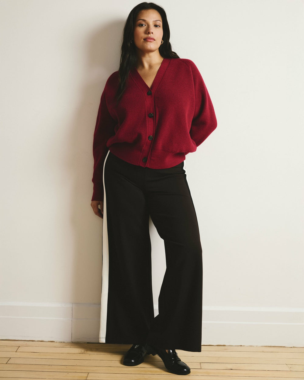 Stephanie Wide Leg Stripe Ponte Pants 30 Inch - Universal Standard