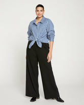 Stephanie Wide Leg Stripe Ponte Pants 33 Inch - Universal Standard