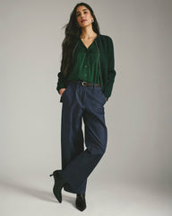 Cooling Stretch Cupro Button-Down Blouse - Universal Standard