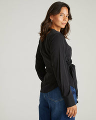 Beacon Stretch Cupro Wrap Shirt - Universal Standard