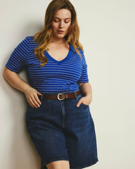 Classic V-Neck Ribbed Tee - Universal Standard