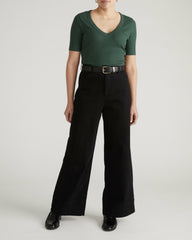 Classic V-Neck Ribbed Tee - Universal Standard