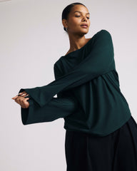 Yasmin Flare Sleeve Ribbed Top - Universal Standard