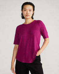 Lily Liquid Jersey Crew Neck Stovepipe Tee - Universal Standard