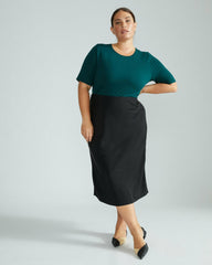 Lily Liquid Jersey Crew Neck Stovepipe Tee - Universal Standard