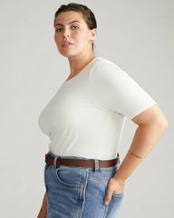 Lily Liquid Jersey Crew Neck Stovepipe Tee - Universal Standard