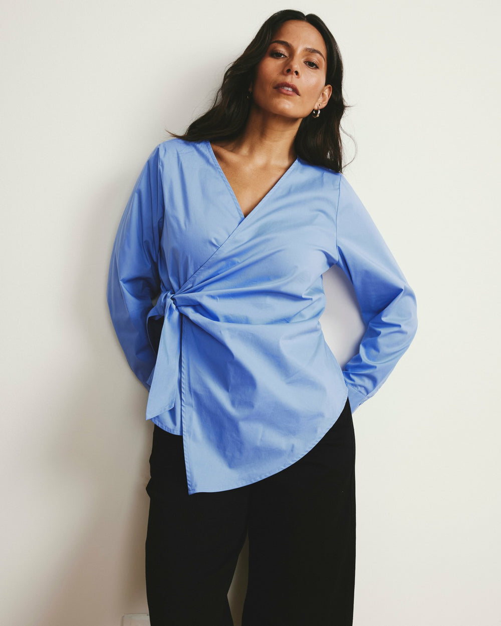Beacon Stretch Poplin Wrap Shirt - Universal Standard
