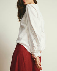 Frances Embroidered Linen Blend Blouse - Universal Standard