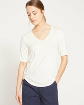 Lily Liquid Jersey V-Neck Stovepipe Tee - Universal Standard