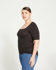 Cloud Rib Short Sleeve Square Neck Tee - Universal Standard