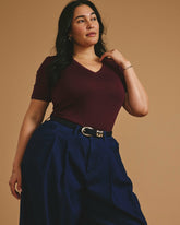 Cloud Rib Short Sleeve V-Neck Tee - Universal Standard