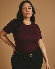 Cloud Rib Short Sleeve Crew Neck Tee - Universal Standard